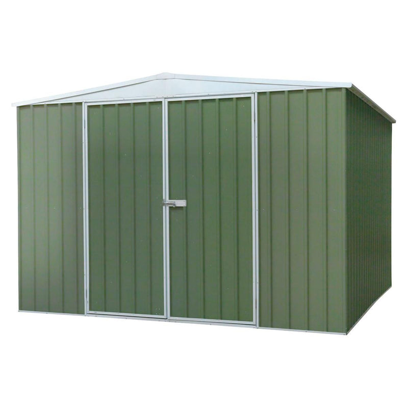 Dellonda Galvanised Steel Metal Garden Shed - Green Dellonda - Dynamic Drive