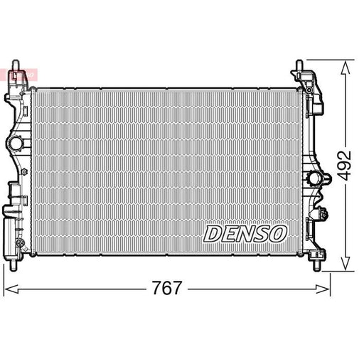 Denso Engine Radiator fits Opel Adam 2014-2018 1.0