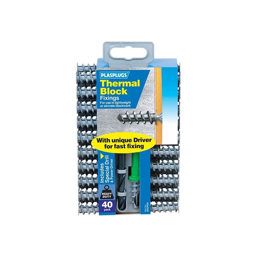 Plasplugs Thermal Block Fixings (40) Plasplugs - Dynamic Drive
