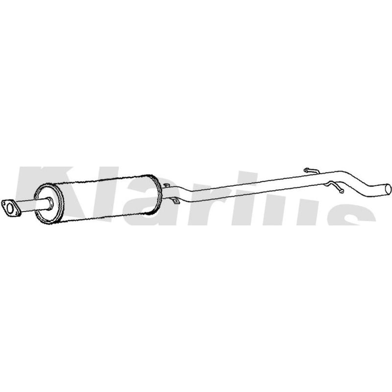 Klarius Box With Centre Pipe Centre fits Volvo V70 2000-2007 2.4