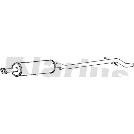 Klarius Box With Centre Pipe Centre fits Volvo V70 2000-2007 2.4