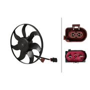 Hella Engine Cooling Fan Left fits Audi A1 2011-2015 1.4 2.0