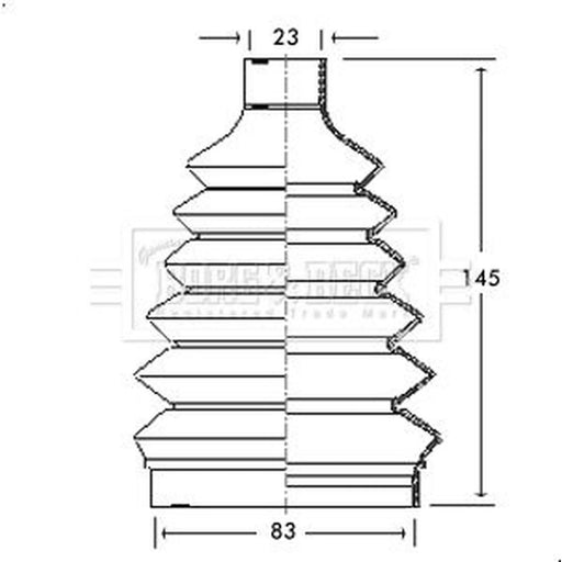 Borg & Beck Drive Shaft Bellow Kit Wheel Side Thermoplast BCB2325