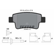 Textar Rear Brake Pad Set 2434903