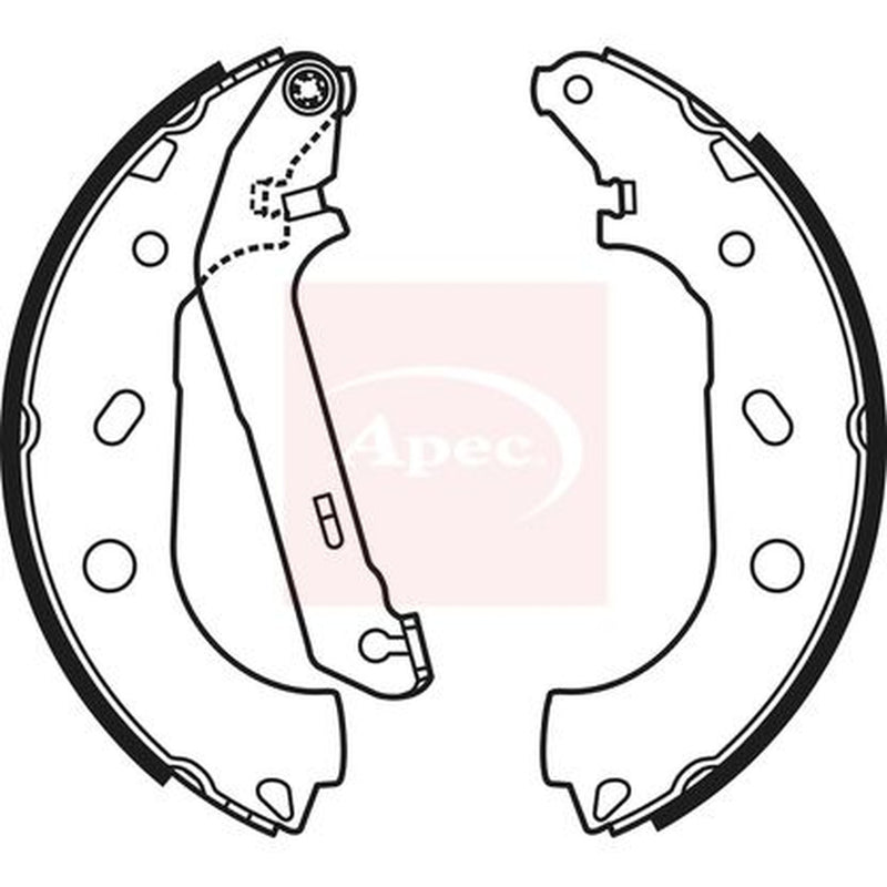 Apec Brake Shoe Set Axle Kit fits Ford Tourneo Connect 2002-2013 1.8