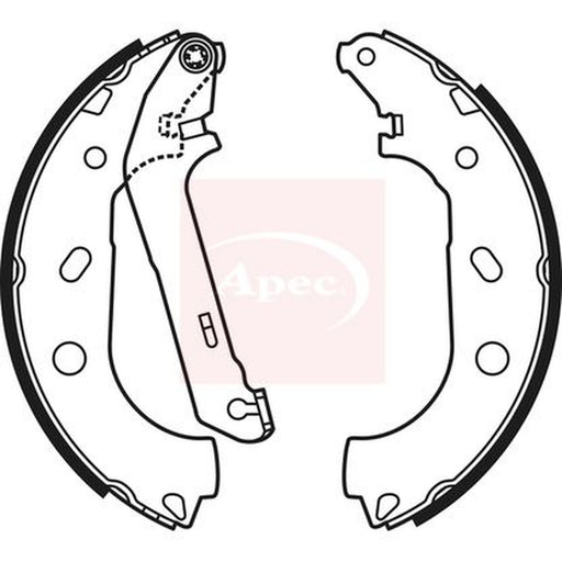 Apec Brake Shoe Set Axle Kit fits Ford Tourneo Connect 2002-2013 1.8