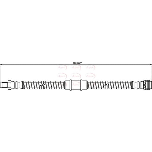 Apec Brake Hydraulic Hose Line Front fits Mercedes-Benz E-Class 2009-2016