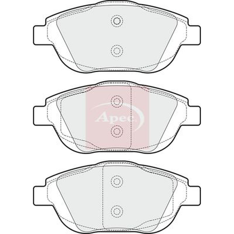 Apec Front Brake Pad Set fits Citroën C3 Aircross I 2017-2018 1.2 1.5 1.6