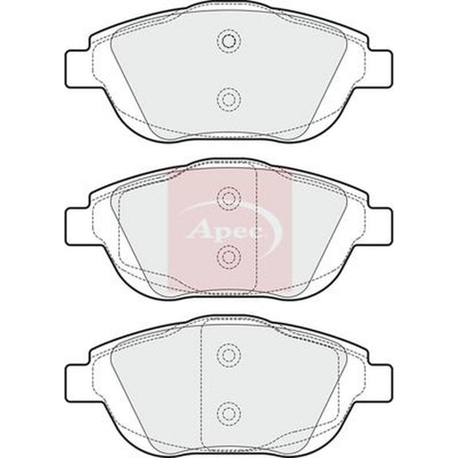 Apec Front Brake Pad Set fits Citroën C3 Aircross I 2017-2018 1.2 1.5 1.6