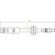 NAPA Brake Hydraulic Hose Line Rear fits Volvo C30 2006-2012 1.6 1.8 2.0 2.4