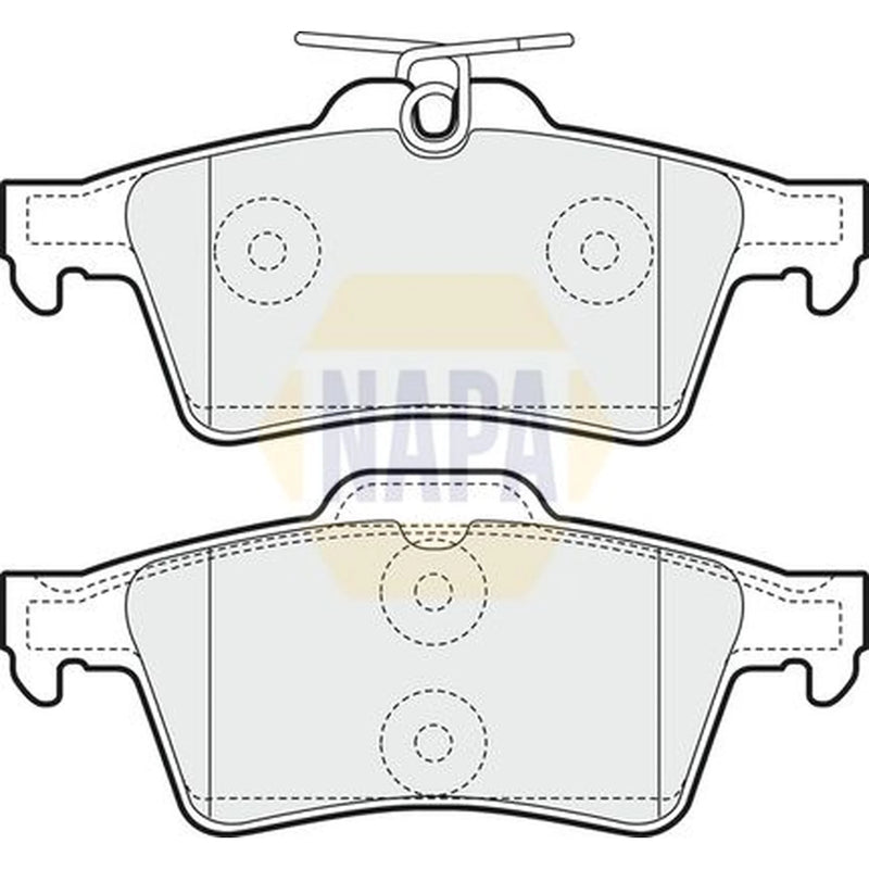 NAPA Rear Brake Pad Set fits Cadillac Bls 2006-2010 1.9 2.0 2.8