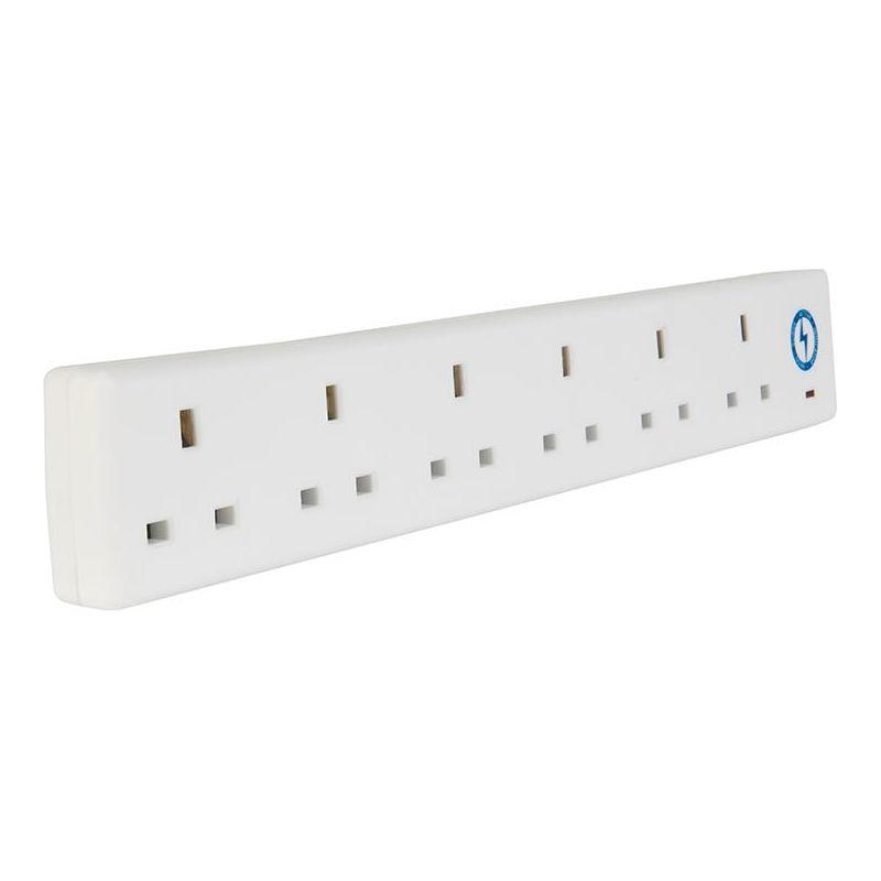 Smj Extension Lead 240V 6-Way 13A Surge Protection 2m SMJ - NN4 Online