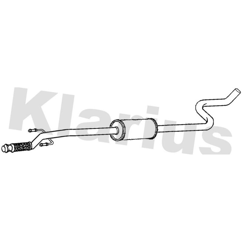 Klarius Box With Tail Pipe Centre fits Citroën C3 III 2016 on 1.2