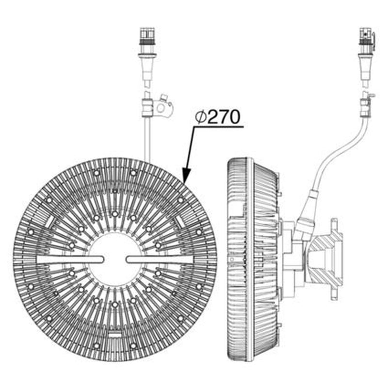Mahle Radiator Fan Clutch fits Man Tgx I 2007-2019 18.680 33.680 41.680