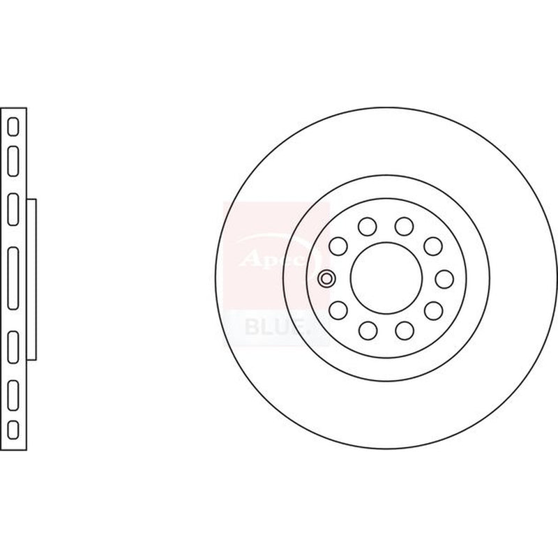 Apec Front Vented & Rear Vented Brake Discs & Pads fits VW Polo IV 2006-2009 1.8