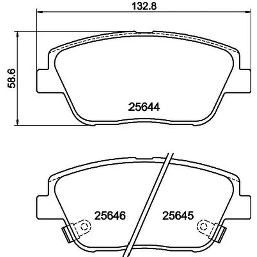 Mintex Front Brake Pad Set fits Hyundai Grandeur 2011-2017 2.2 2.4 3.0