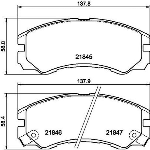 Mintex Front Brake Pad Set fits Isuzu Mu 1993-2002 3.0 3.1