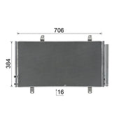 Mahle Air Conditioning Condenser fits Toyota Camry 2006-2011 2.4
