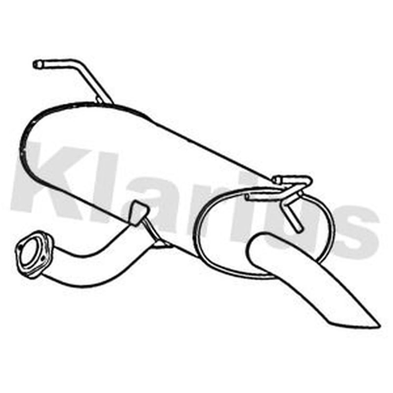 Klarius Box With Tail Pipe Rear fits Nissan Qashqai II 2013-2014 1.2 1.6