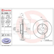 Brembo Front Brake Internally Vented Discs & Pads fits Mazda 2 2014 on 1.5