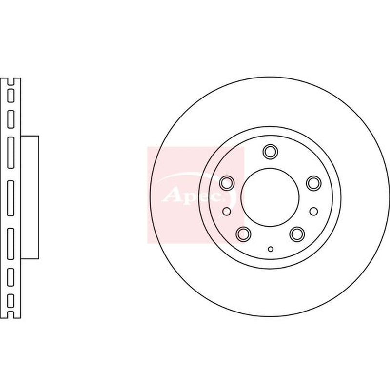 Apec Front Brake Vented Discs & Pads fits Mazda 6 2007-2013 1.8 2.0 2.2 2.5