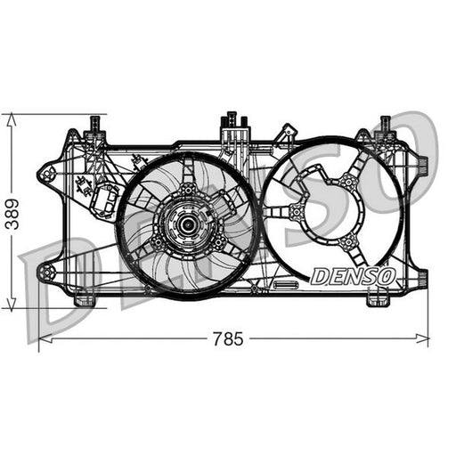 Denso Engine Cooling Fan fits Fiat Doblo 2003 on 1.9
