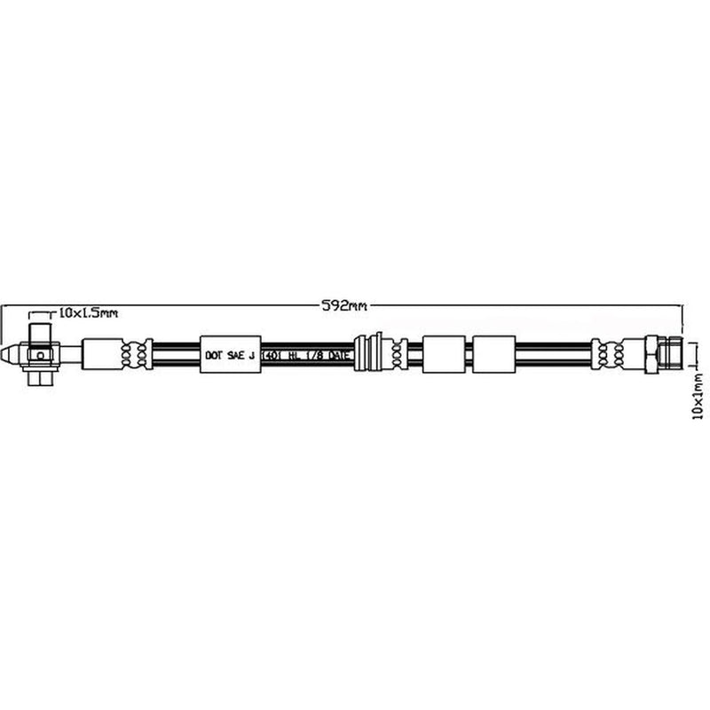 Juratek Brake Hydraulic Hose Line Right JBH1140