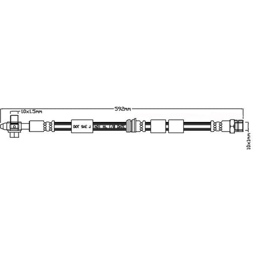 Juratek Brake Hydraulic Hose Line Right JBH1140