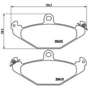Brembo 4 x Rear Brake Pad Set fits Chrysler Viper 1994-1998 8.0