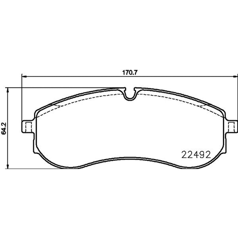 DON Rear Brake Pad Set fits Man Tge 2017-2024 2.0