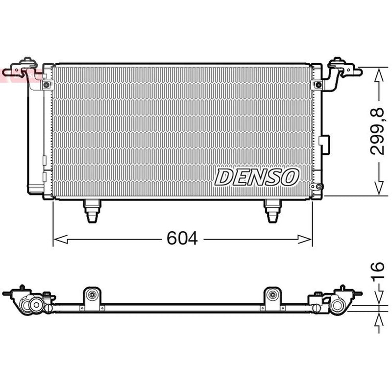 Denso Air Conditioning Condenser fits Subaru Legacy V 2009-2015 2.0 2.5