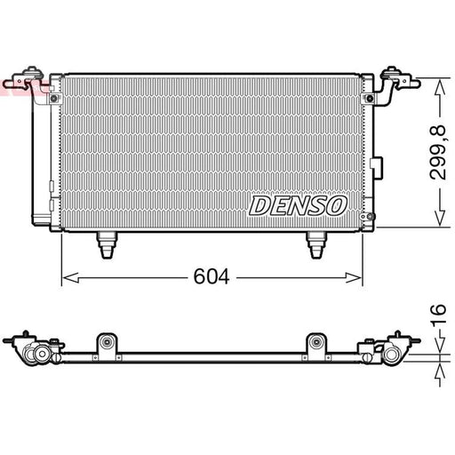 Denso Air Conditioning Condenser fits Subaru Legacy V 2009-2015 2.0 2.5