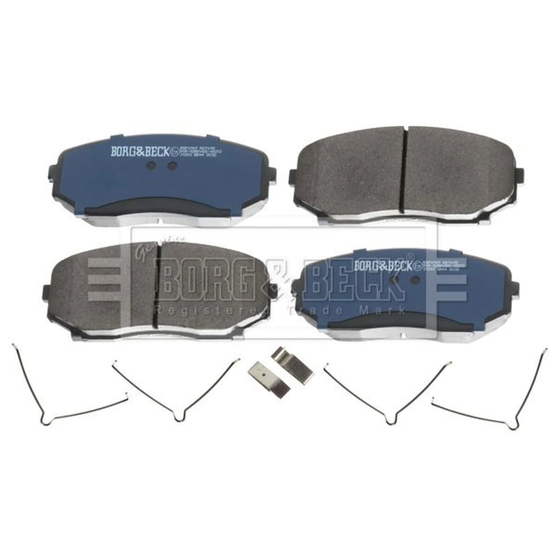 Borg & Beck Front Brake Vented Discs & Pads fits Mitsubishi Triton 2019 on 2.2