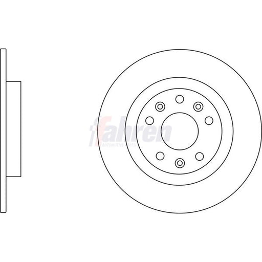 Fahren 2 x Rear Brake Discs FBD6815-x2