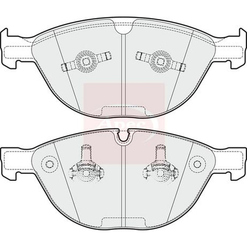 Apec Front Brake Pad Set fits BMW 5 2004-2010