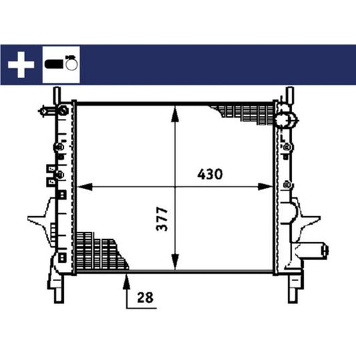 Mahle Engine Radiator fits Renault Twingo I 1996-2007 1.2