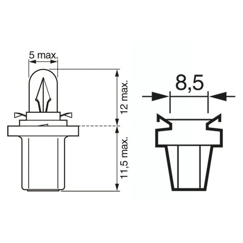 Bosch Car Light Bulb B8.5d 24V 1,2W