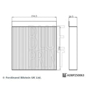 Blue Print Cabin Air Filter (Pollen Filter) ADBP250063
