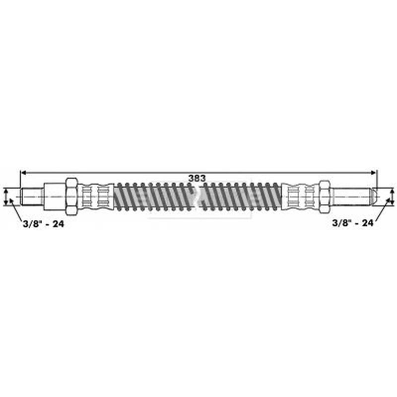 Borg & Beck Brake Hydraulic Hose Line Front Right BBH6559