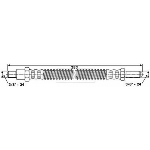Borg & Beck Brake Hydraulic Hose Line Front Right BBH6559