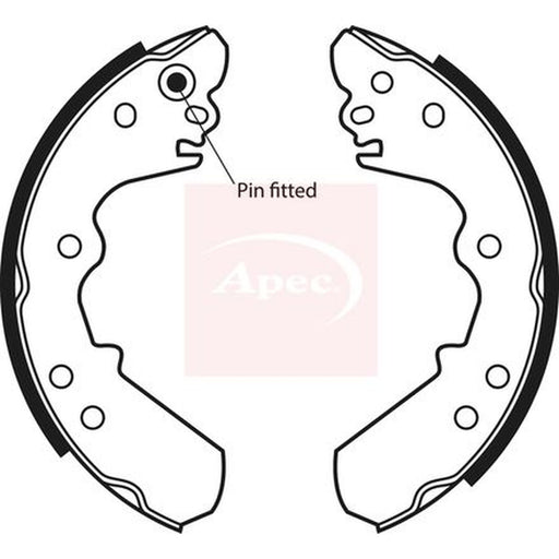 Apec Brake Shoe Set Axle Kit fits Bedford Brava 1988-1990 2.2 2.3 2.5