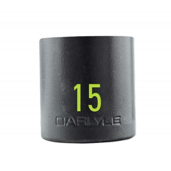 Carlyle Tools 1/2In Drive 15mm 6 Pt Stubby Impact Socket - image 1