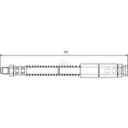 NAPA Brake Hydraulic Hose Line Front fits Citroën C15 Box Body 1986-2000 1.4 1.8