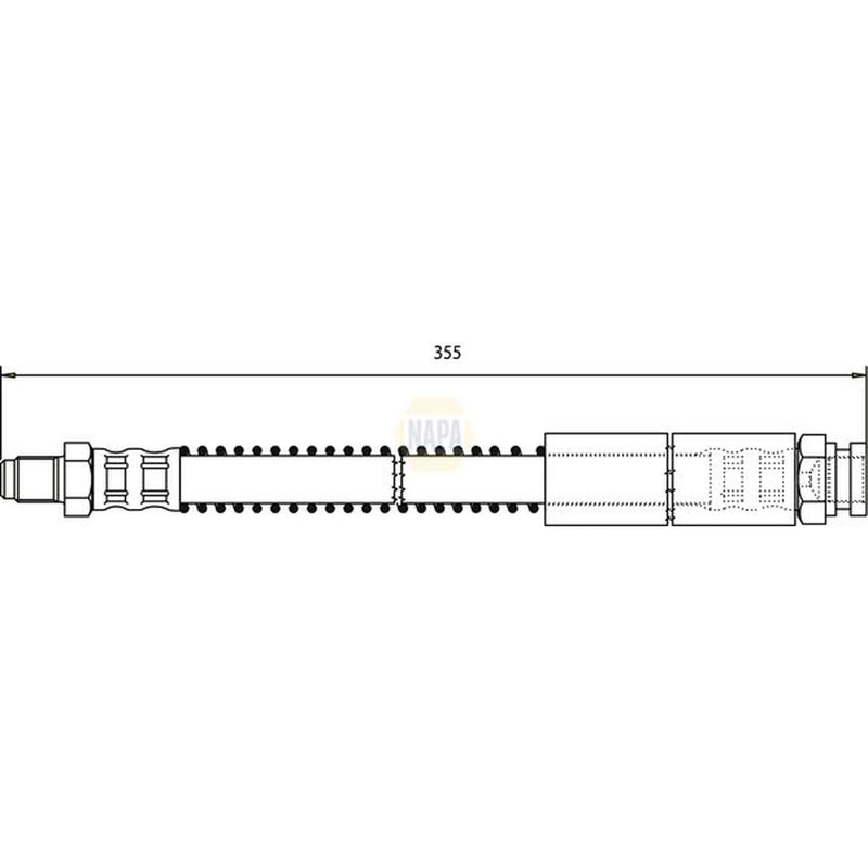 NAPA Brake Hydraulic Hose Line Front NBH1397