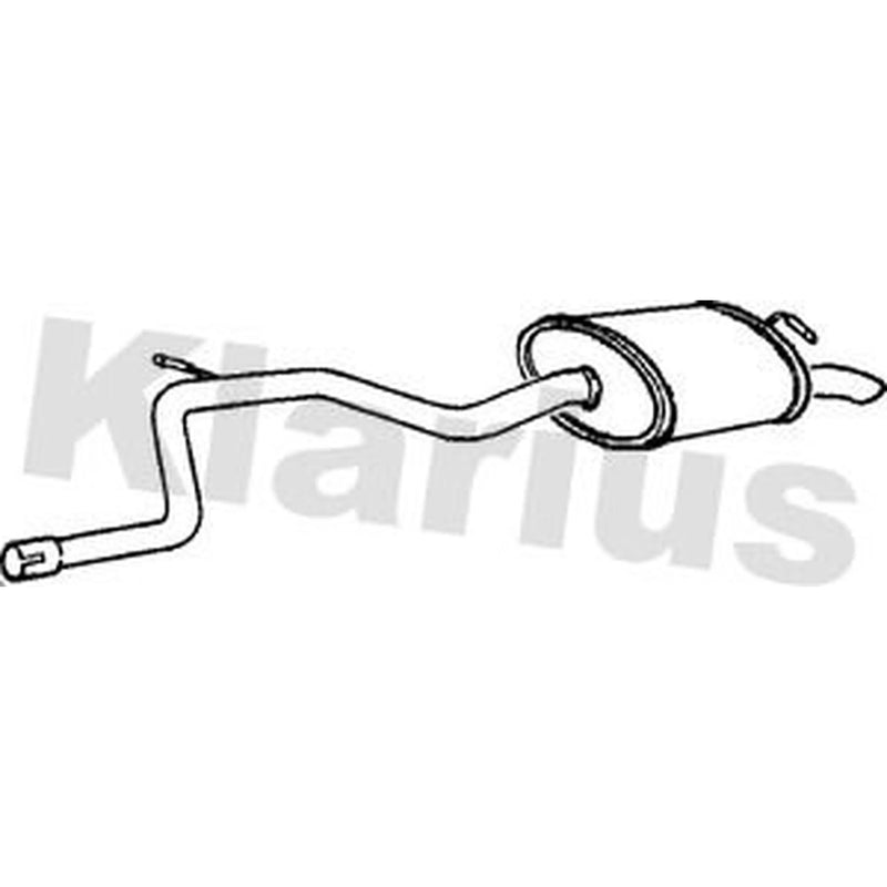 Klarius Box With Tail Pipe Rear fits Ford Mondeo 1993-1996 1.6 1.8