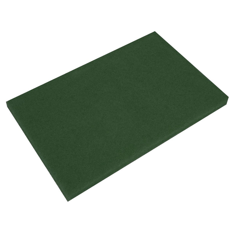 Sealey Green Scrubber Pads 12 x 18 x 1" Pack of 5 GSP1218 Sealey - Dynamic Drive