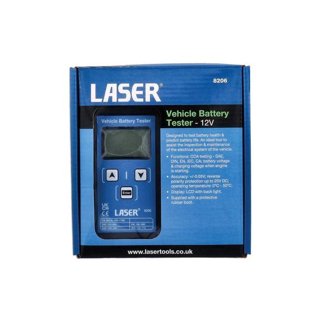 Laser Vehicle Battery Tester 12V 8206 Laser - Dynamic Drive
