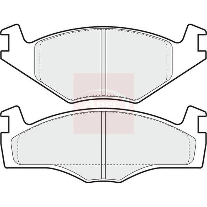 Apec Front Brake Pad Set fits Seat Ibiza 1993-2002 1.4