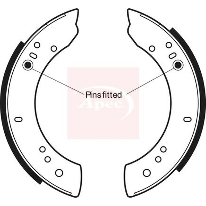 Apec Brake Shoe Set Axle Kit fits Land Rover 110/127 1983-1990 2.3 2.5 3.5