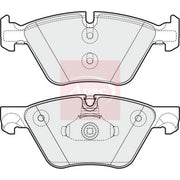 Apec Front Brake Pad Set fits BMW 5 2009-2017